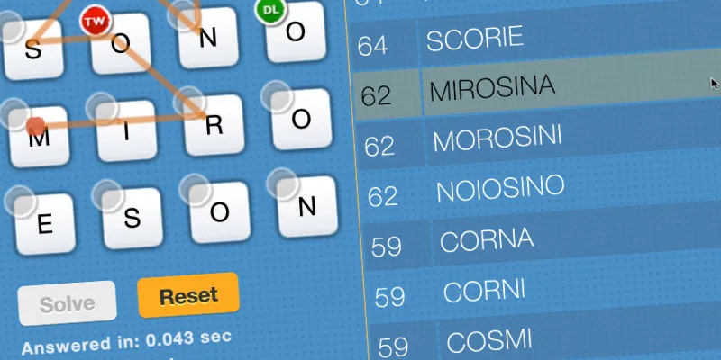 Ruzzle Solver Algorithm